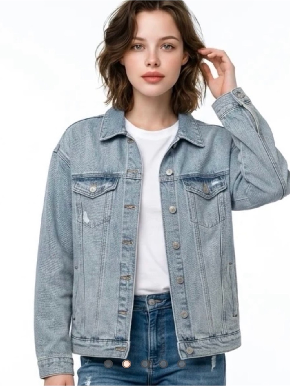 Chic Chick Upcycle Denim Jacket Oversized Size Medium